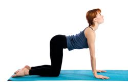 Woman Practices Yoga Woman Practices Yoga