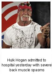 Hulk Hogan Sidelined by Back Pain