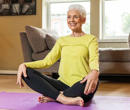 yoga pose happy