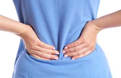 hands on lower back pain