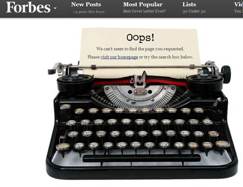 Forbes Page Not Found